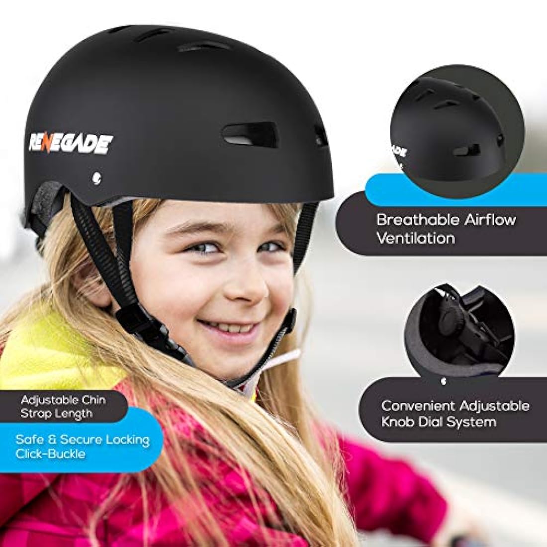 Casco de seguridad deportivo ajustable HURTLE HURTSHLBK