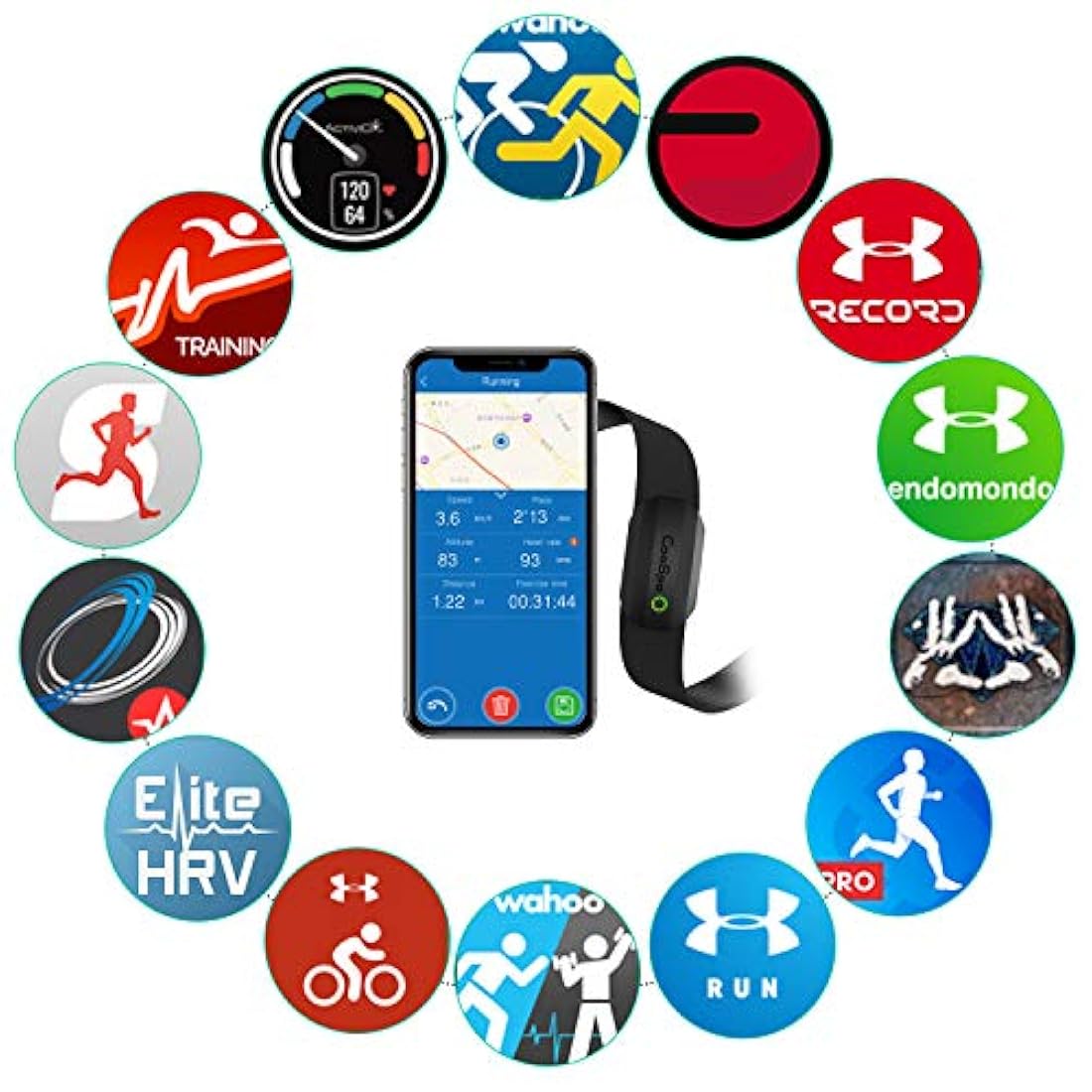 Monitor de ritmo cardíaco con Correa de pecho CooSpo