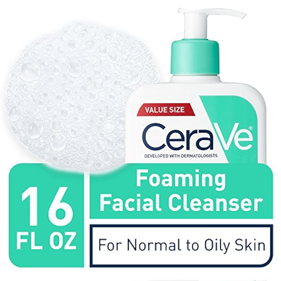 CeraVe Limpiador facial espumoso 16 onzas