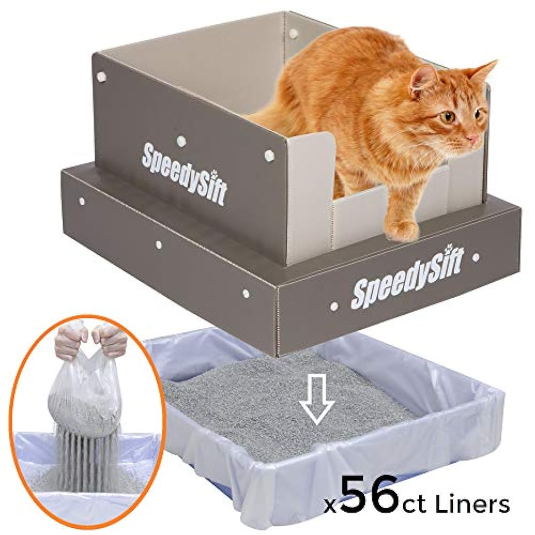 Caja de arena para gatos SpeedySift 56 ct