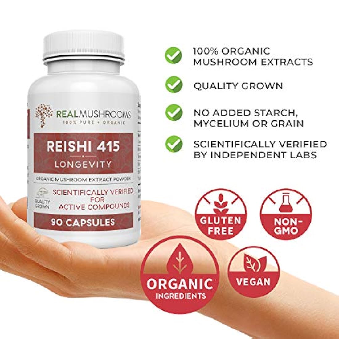 Suplemento para mayor longevidad Reishi