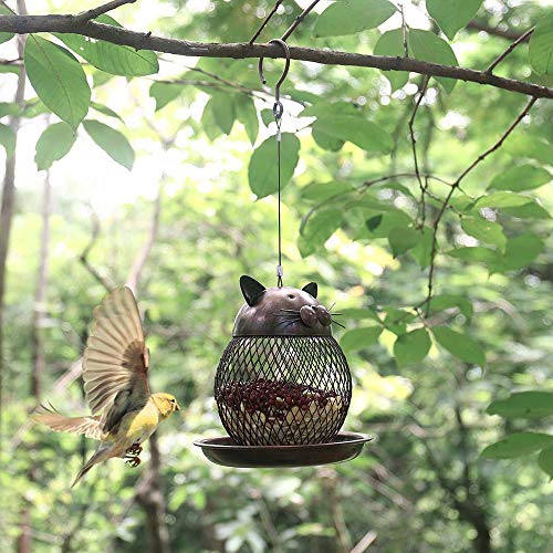 Comedero exterior para pájaros silvestres, Marrón Samhe