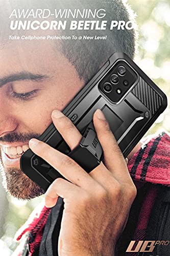 SUPCASE Unicorn Beetle Pro Series - Funda para Samsung Galaxy A53 5G (2022), funda resistente de cuerpo completo y funda con soporte con protector de pantalla integrado (negro)