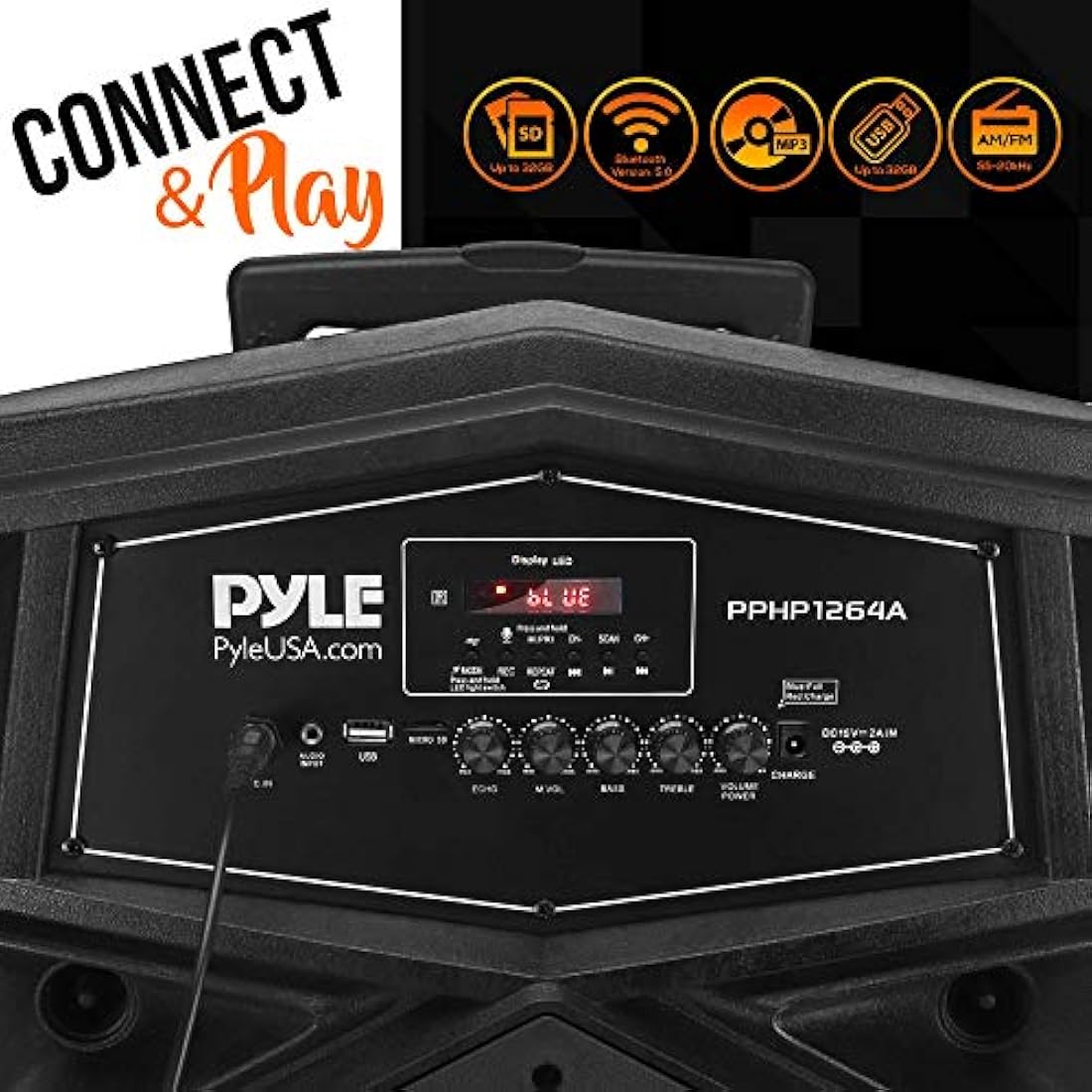 Parlante Portátil con Bluetooth PYLE-PRO PPHP1264A