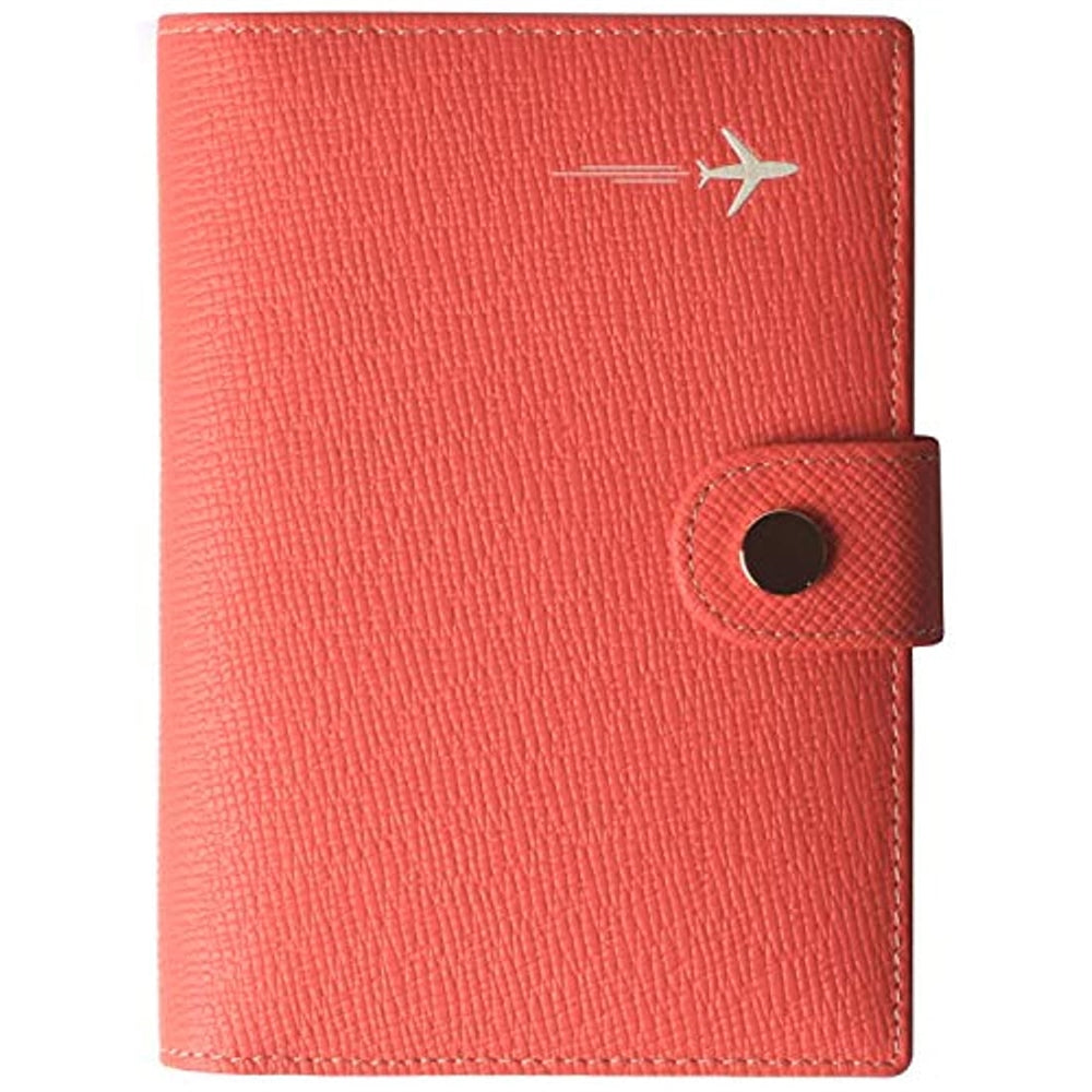 Portadocumentos de viaje de cuero auténtico para pasaporte