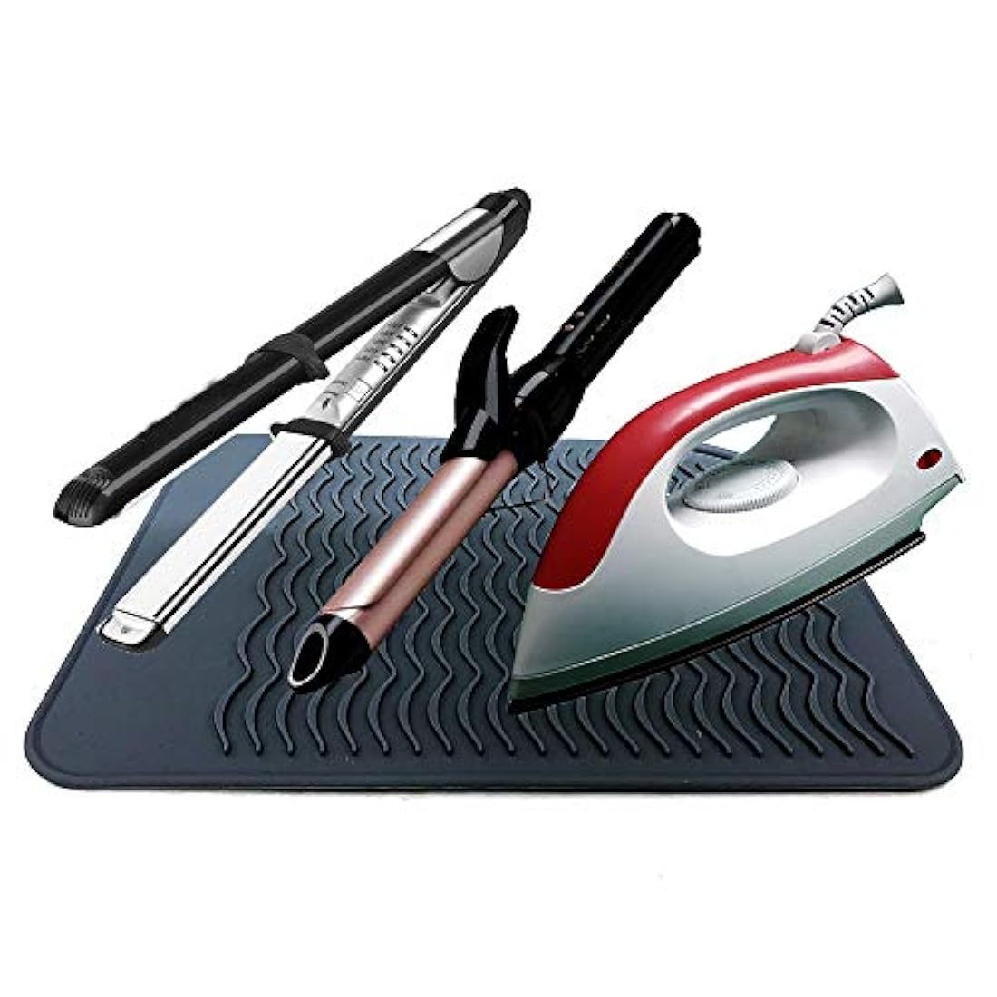 Alfombrilla de viaje de hierro plano para rizadores etc