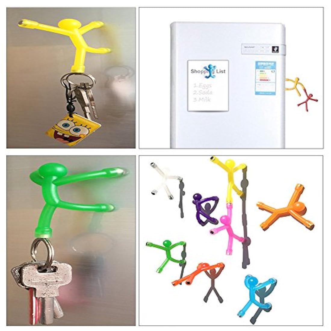 8 Imanes para nevera hombre, varios colores