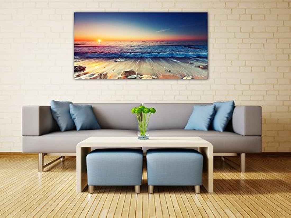 Pyradecor - Lienzo con diseño de ondas marinas grandes