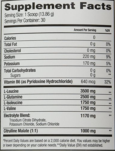Bebida sin azúcar de recuperación muscular
