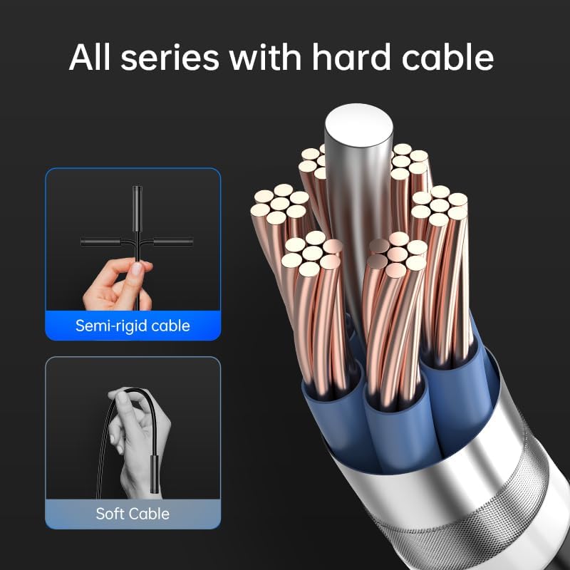 KEEMIKA Cámara endoscopio con luz, interfaz dual para iPhone