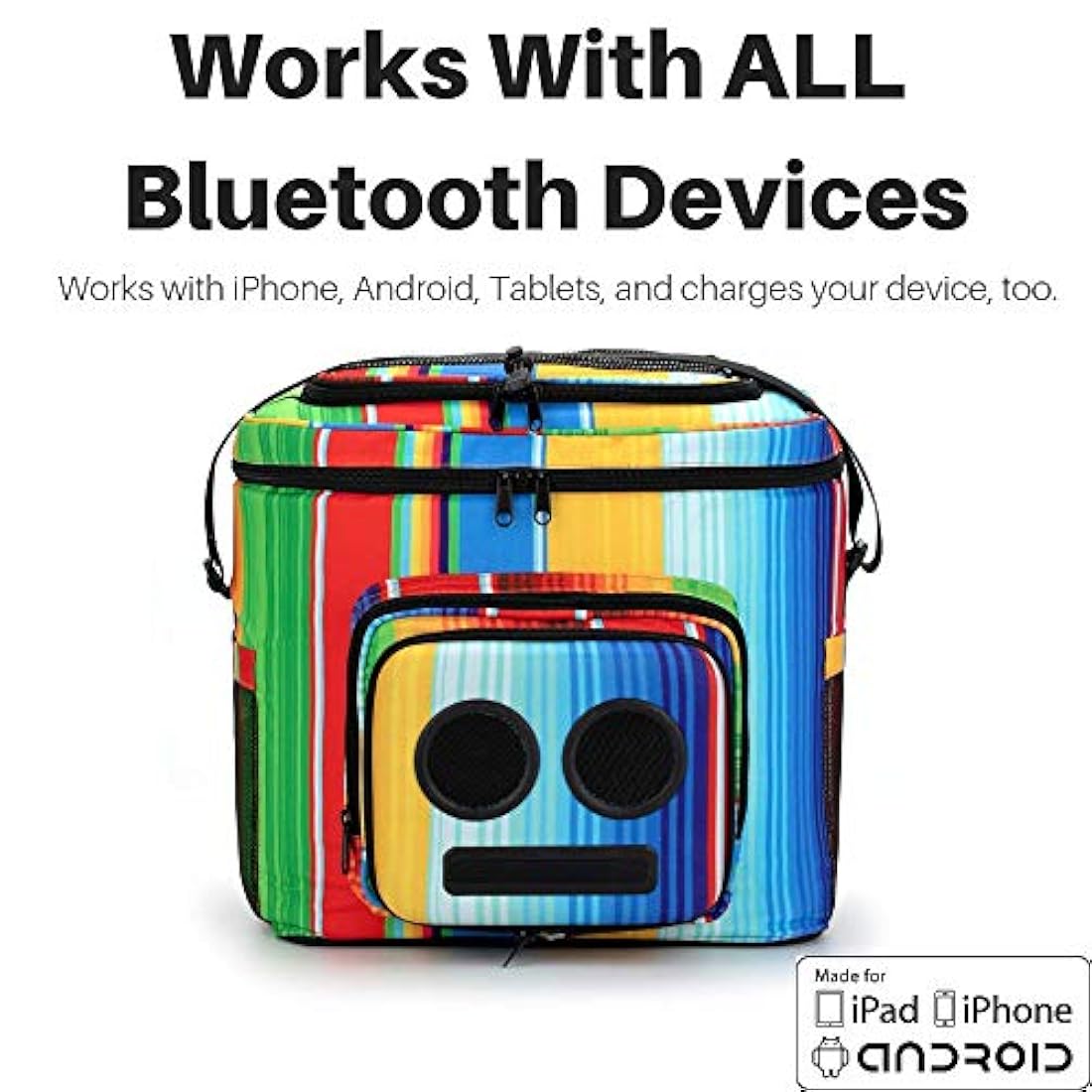 Parlantes, altavoz Bluetooth, 1 enfriador con altavoces