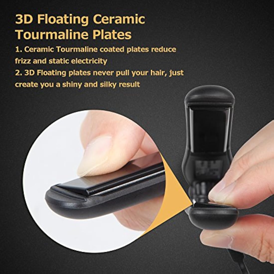 Plancha de viaje inteligente de cerámica y turmalina
