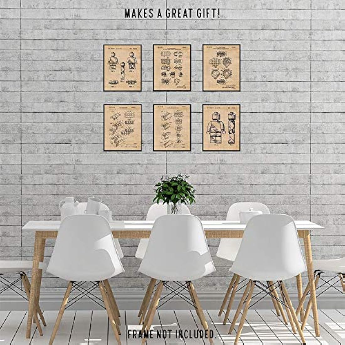 Impresiones de carteles vintage de patentes de Lego