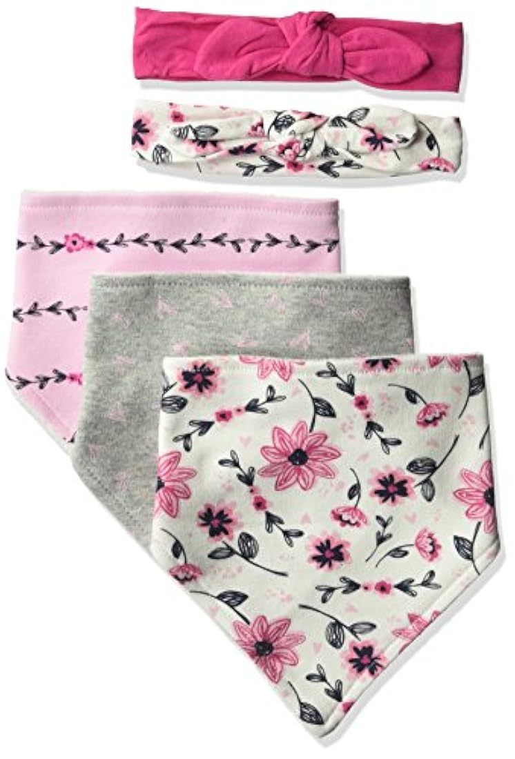 Hudson - Juego de babero y diadema de algodón para bebé