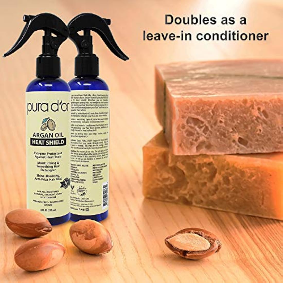 Spray protector de calor de aceite de argán PURA D'OR