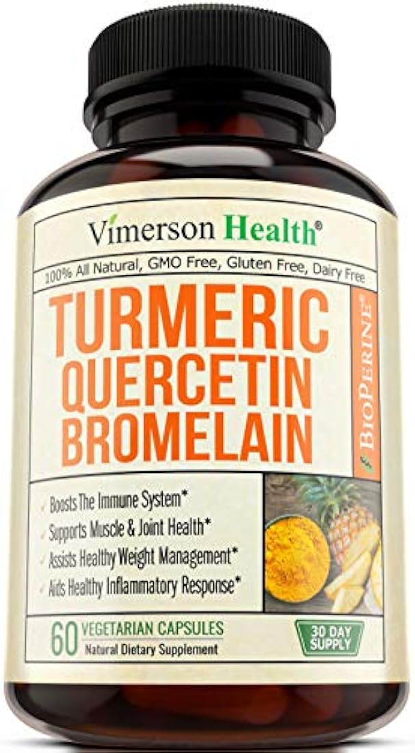 Cúrcuma Curcumina Bromelain Quercetina y Bioperine