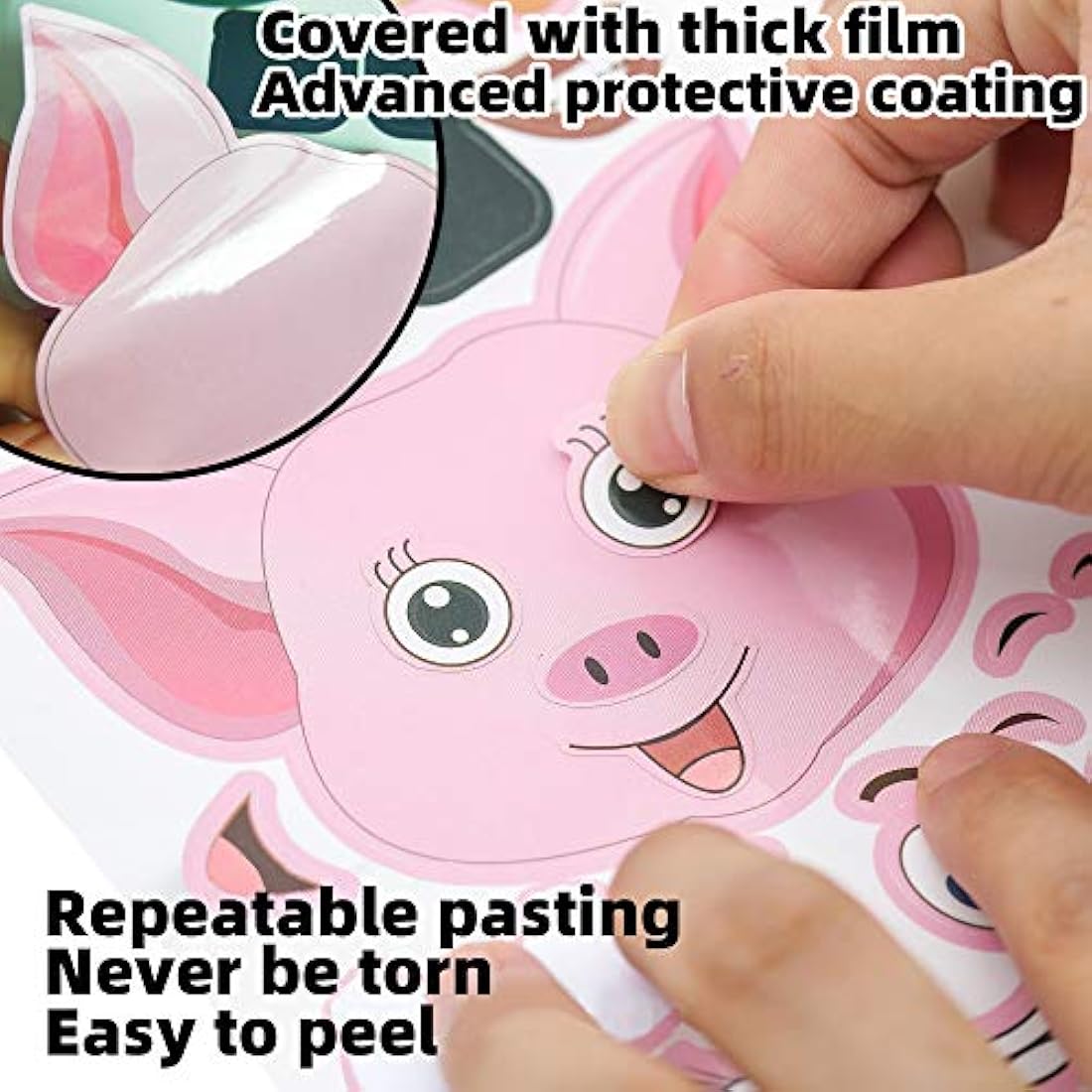 pegatinas para niños, paquete de 100 animales