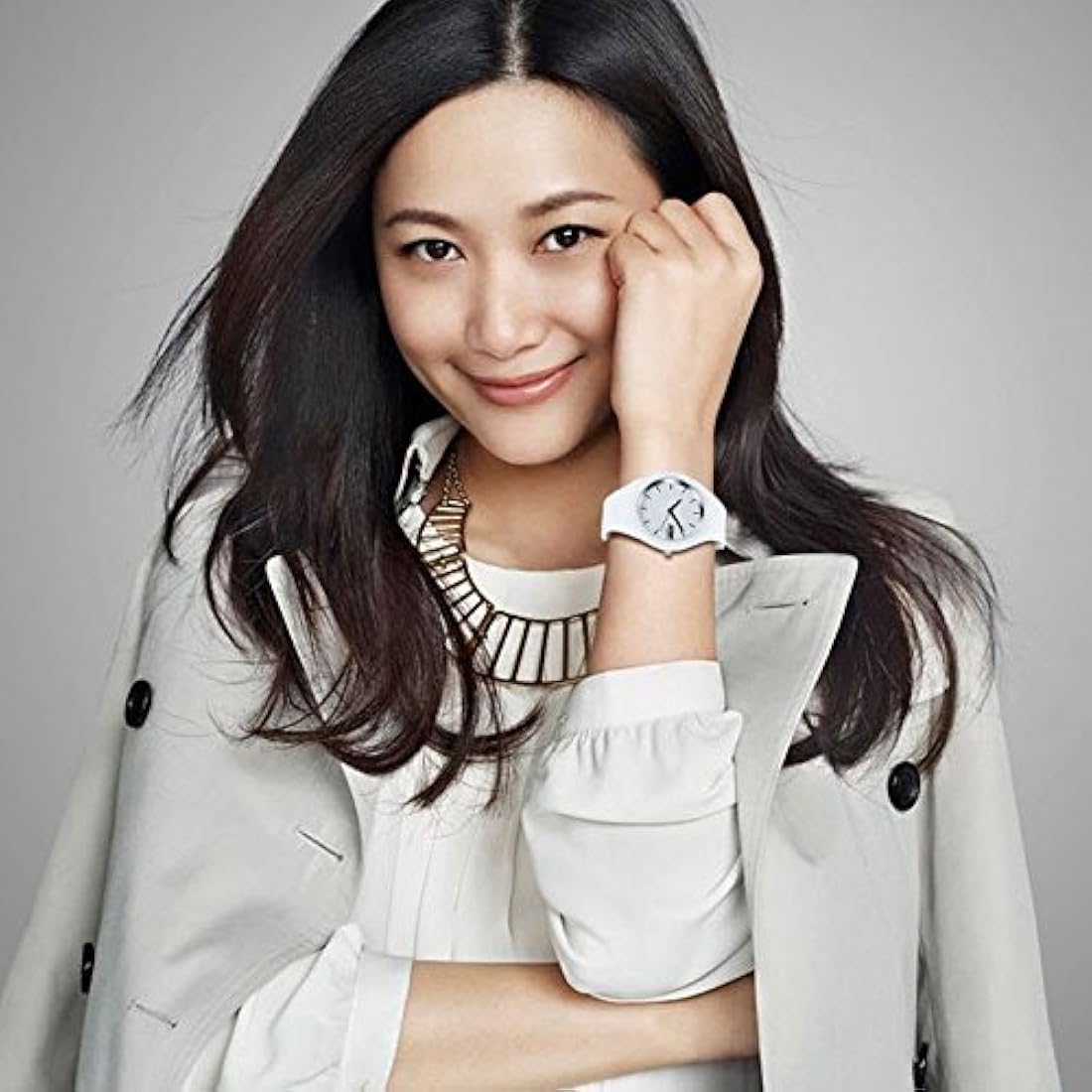 Gosasa Casual Simple Estilo Correa de Silicona Mujeres Hombres Relojes Deportivos 98.4 ft Impermeable