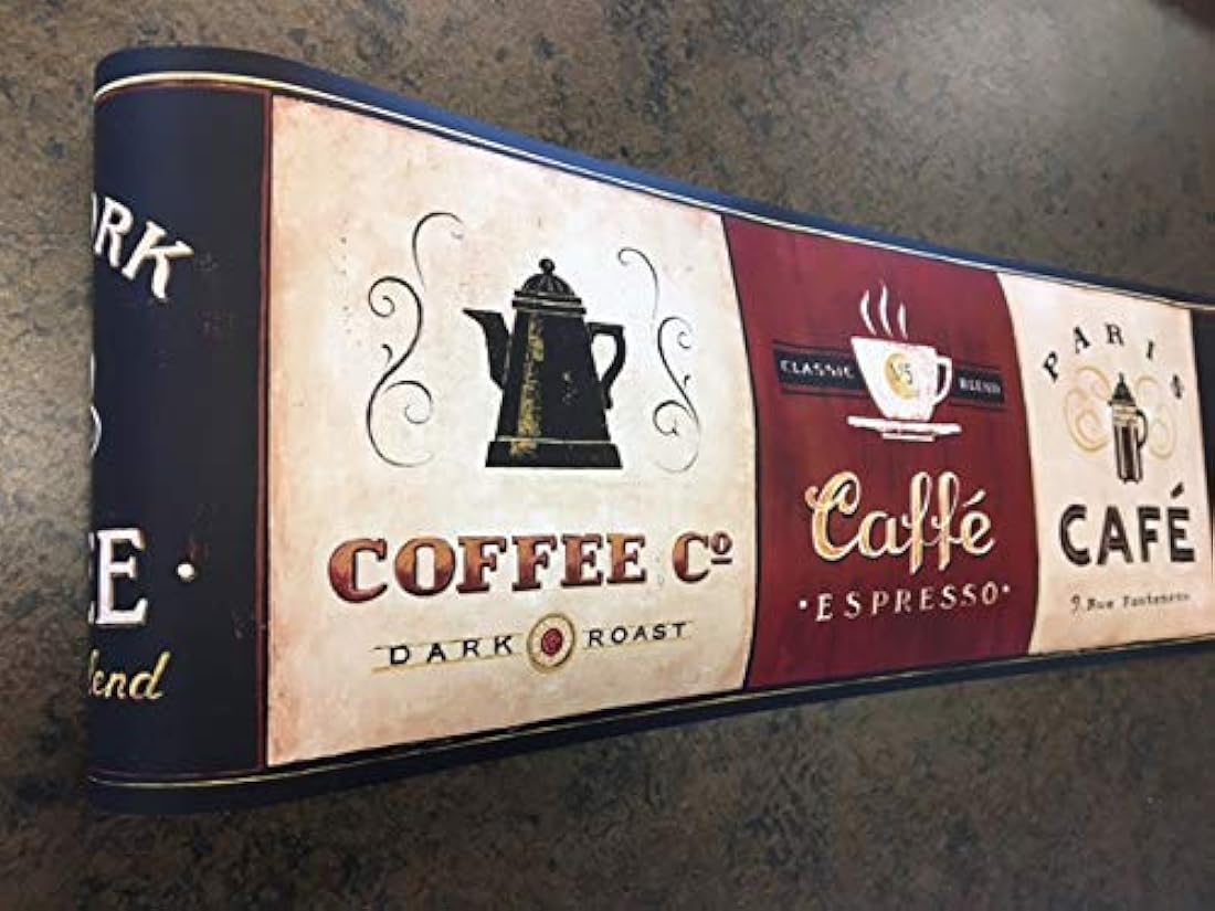 Papel Pintado Frontera Libro Café Letreros para Cocina