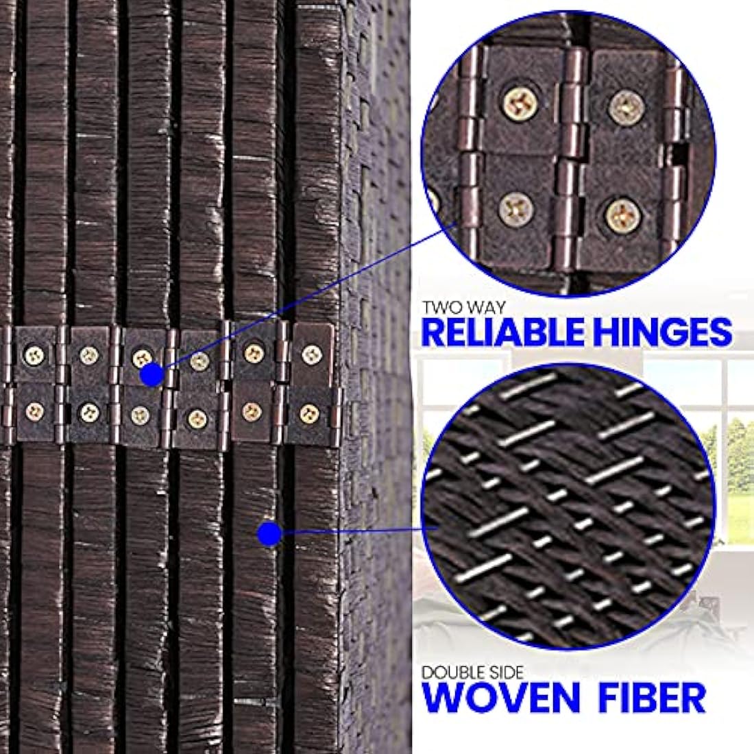 Divisor de habitación de 8 paneles SERENELIFE SLRDX89