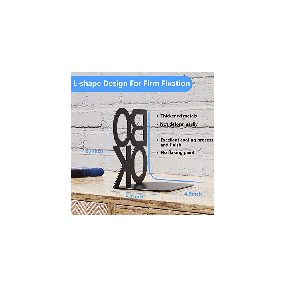 Sujetalibros de metal para escritorio de estantería