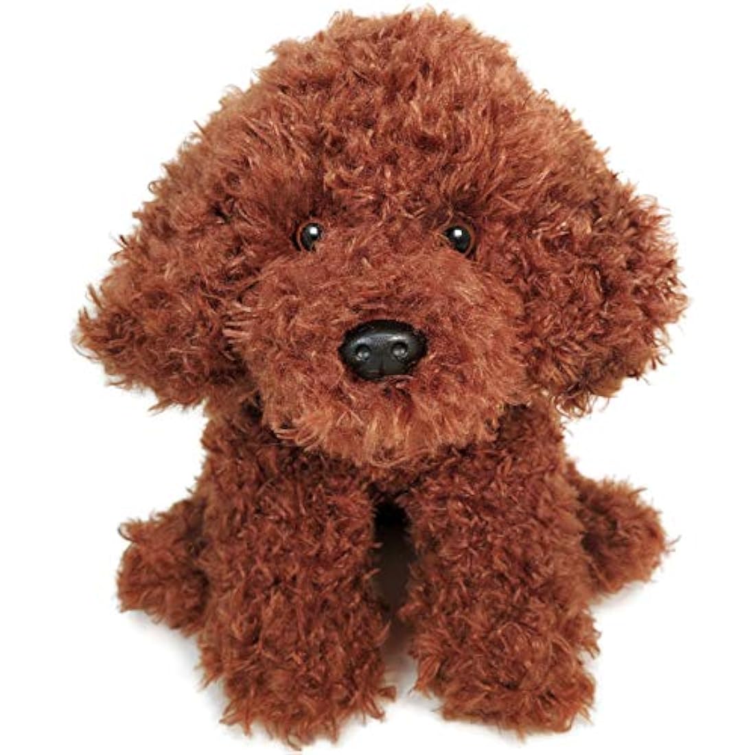 peluche de perro poodle mide 9 pulgadas, color marron