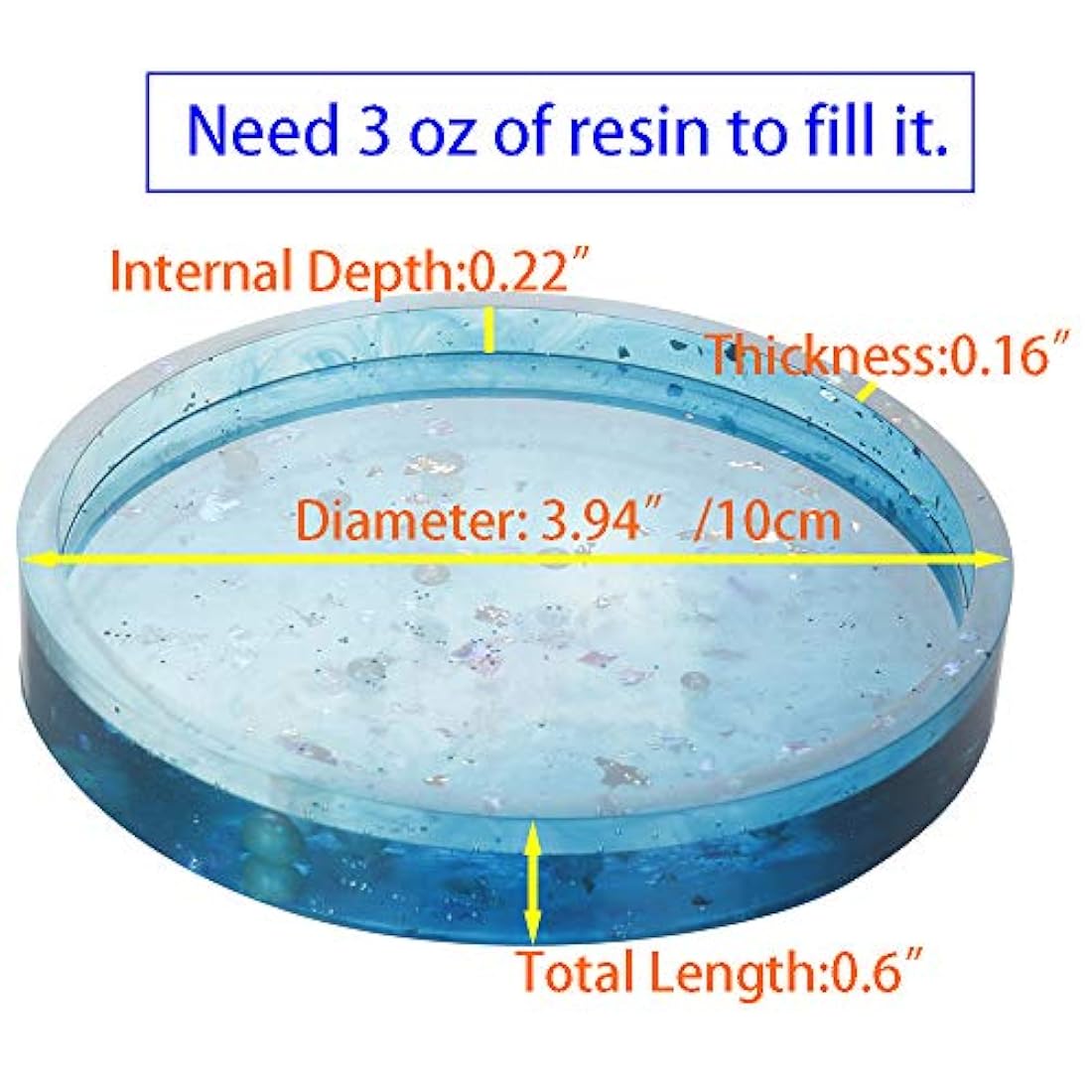 4 moldes grandes de silicona para posavasos redondos