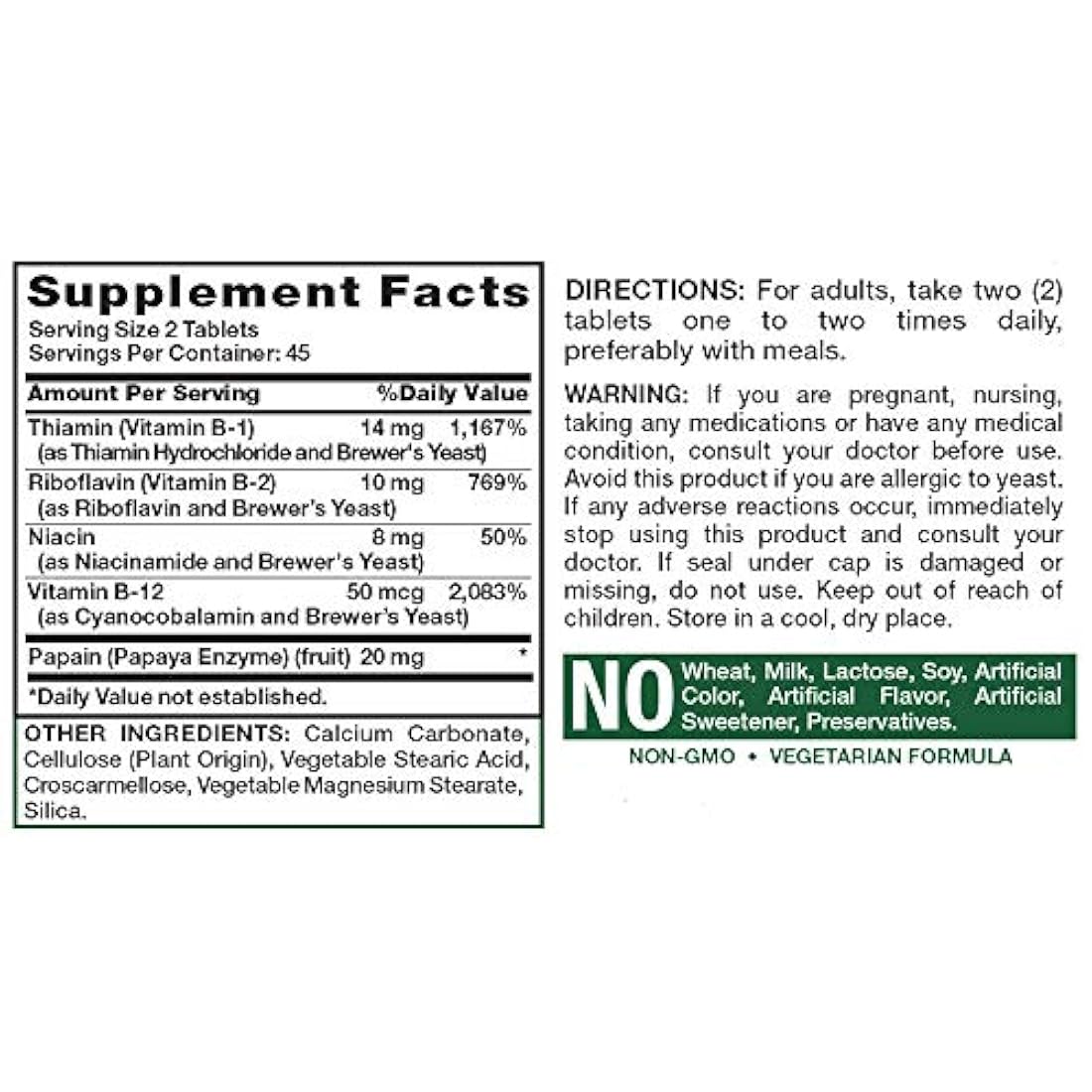 Complejo Vitamina B | Plus B12 | 90 Tabletas | Vegetariano, sin OMG y sin gluten | por Nature's Truth