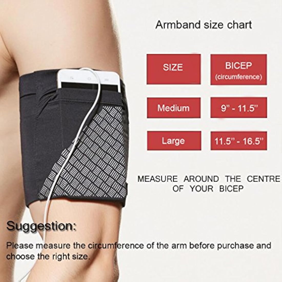 Brazalete deportivo universal para todos los teléfonos