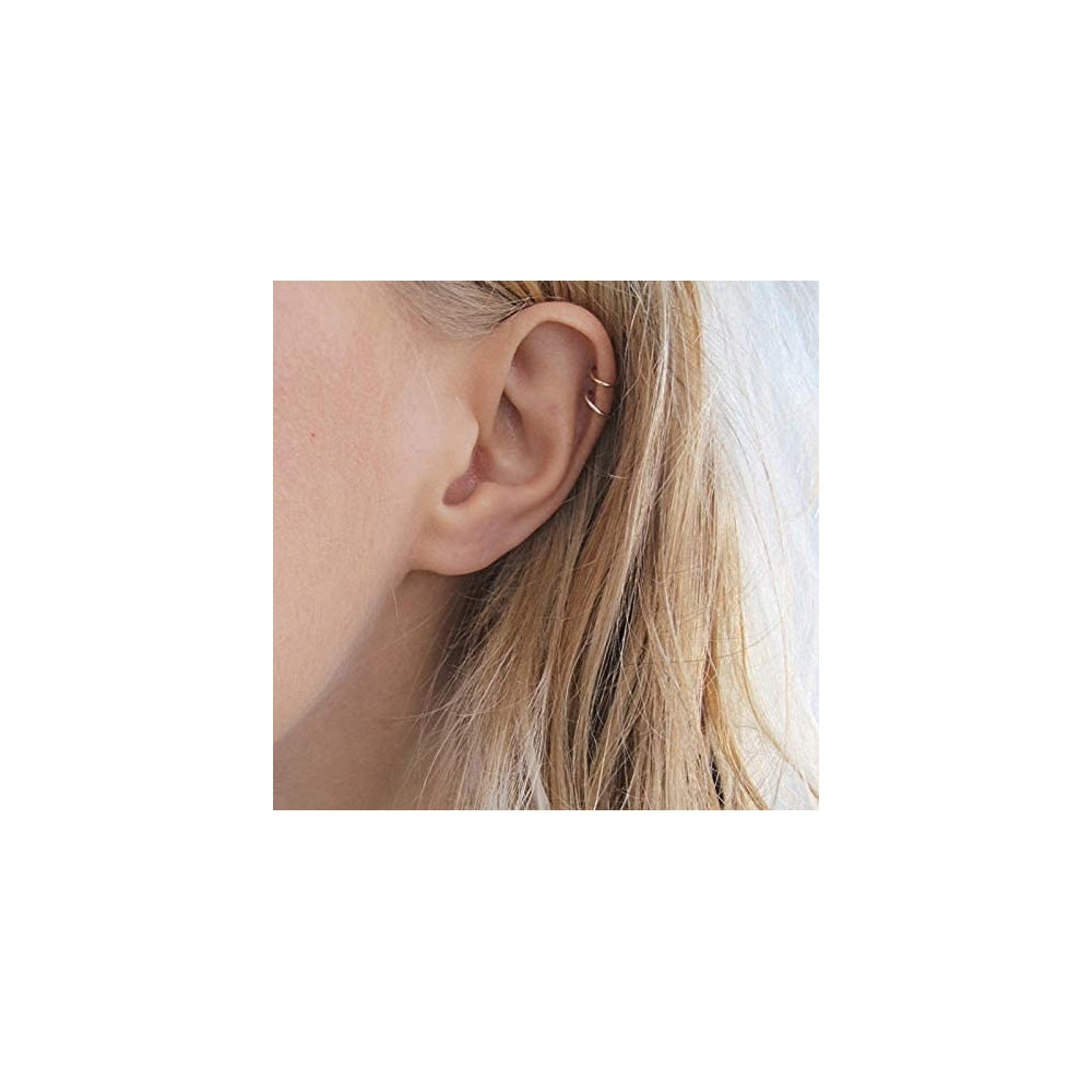 Aretes de plata sin perforación para mujeres