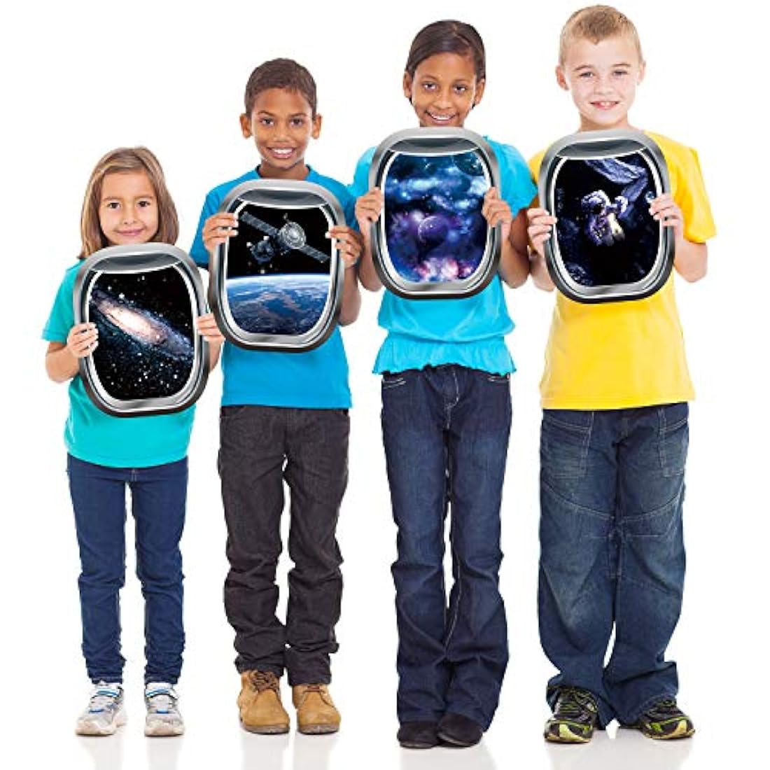 6 unidades decoración de astronauta 3D, espacio exterior,