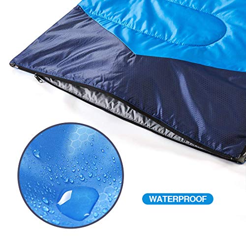 Oaskys Saco de dormir para acampar, para 3 estaciones, clima cálido