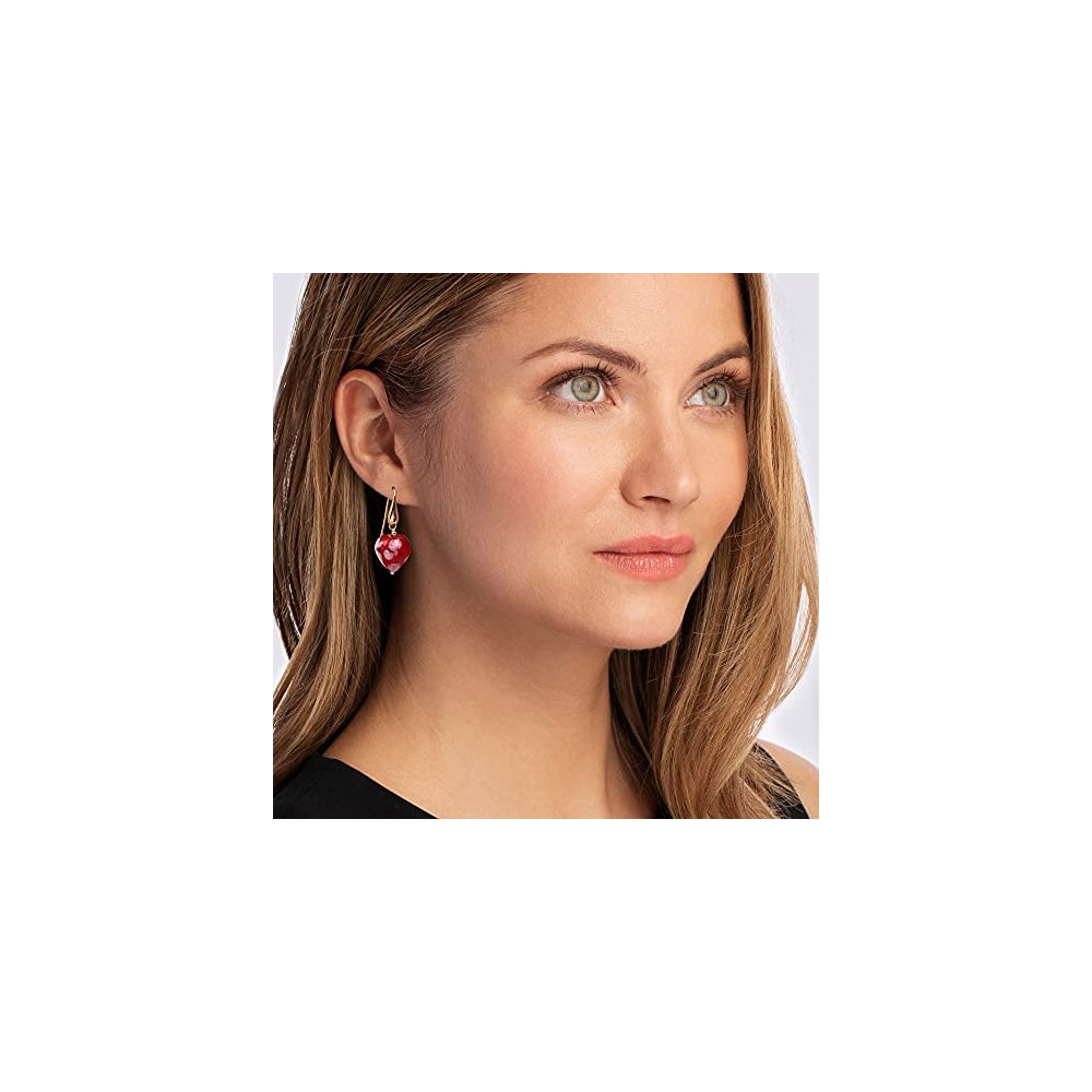 Aretes de gota de cristal en oro de 18 quilates para mujeres