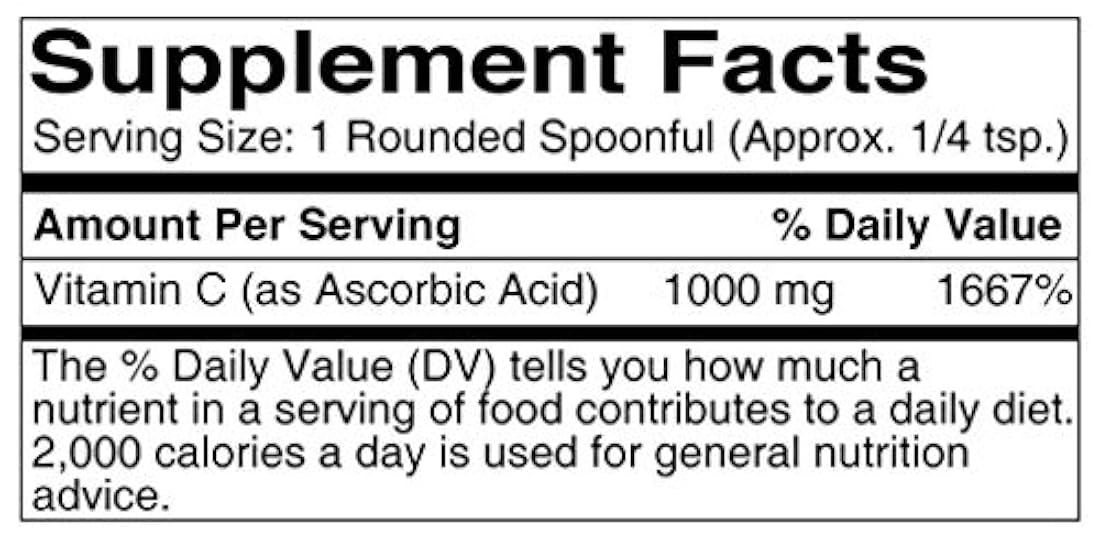 Polvo de vitamina C de Pure Organic Ingredients ecológico