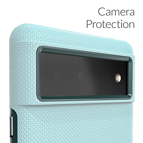 Crave Dual Guard para Google Pixel 6, funda de doble capa de protección contra golpes para Google Pixel 6 - Aguamarina