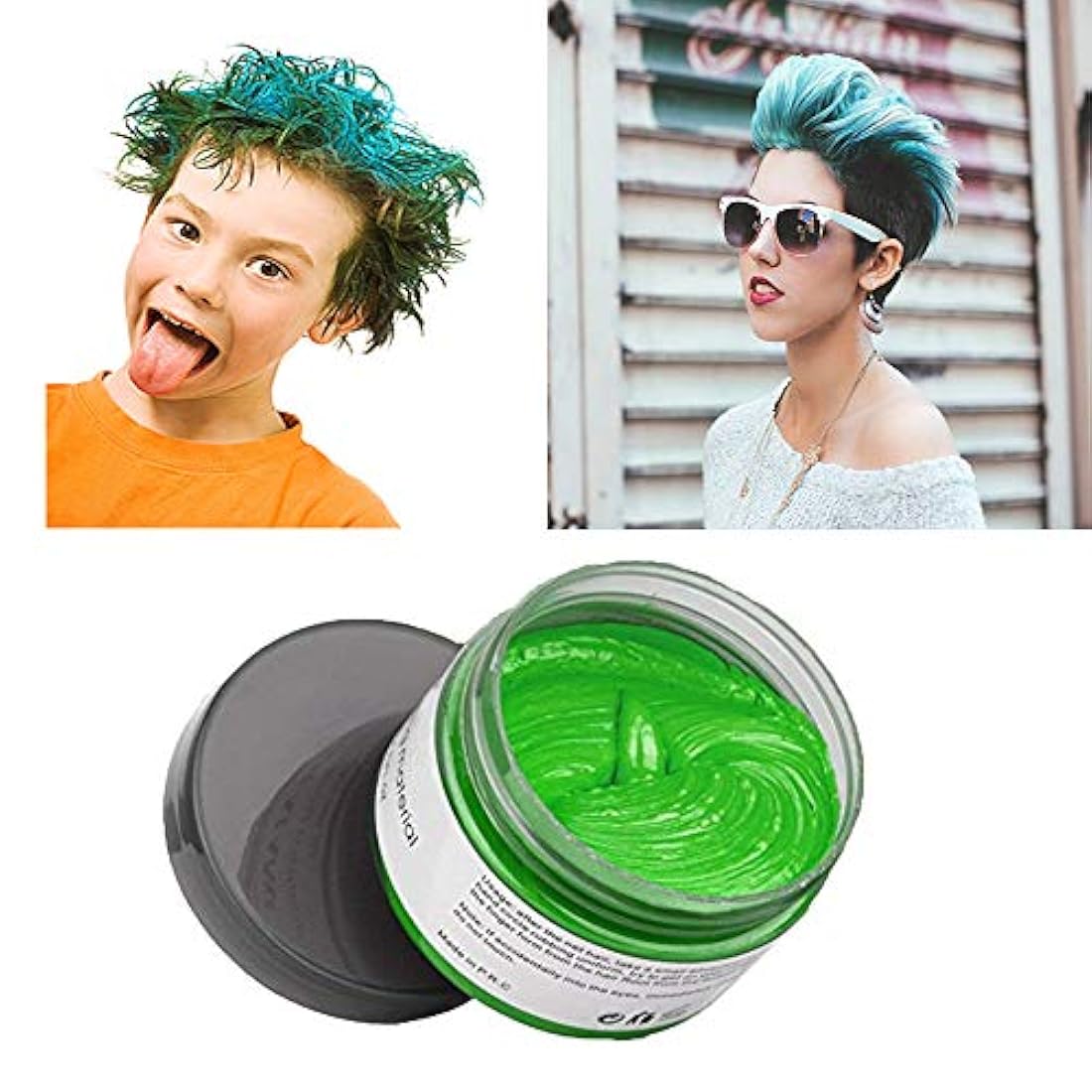 Mofajang Cera natural de color azul para el cabello, 4.23 oz