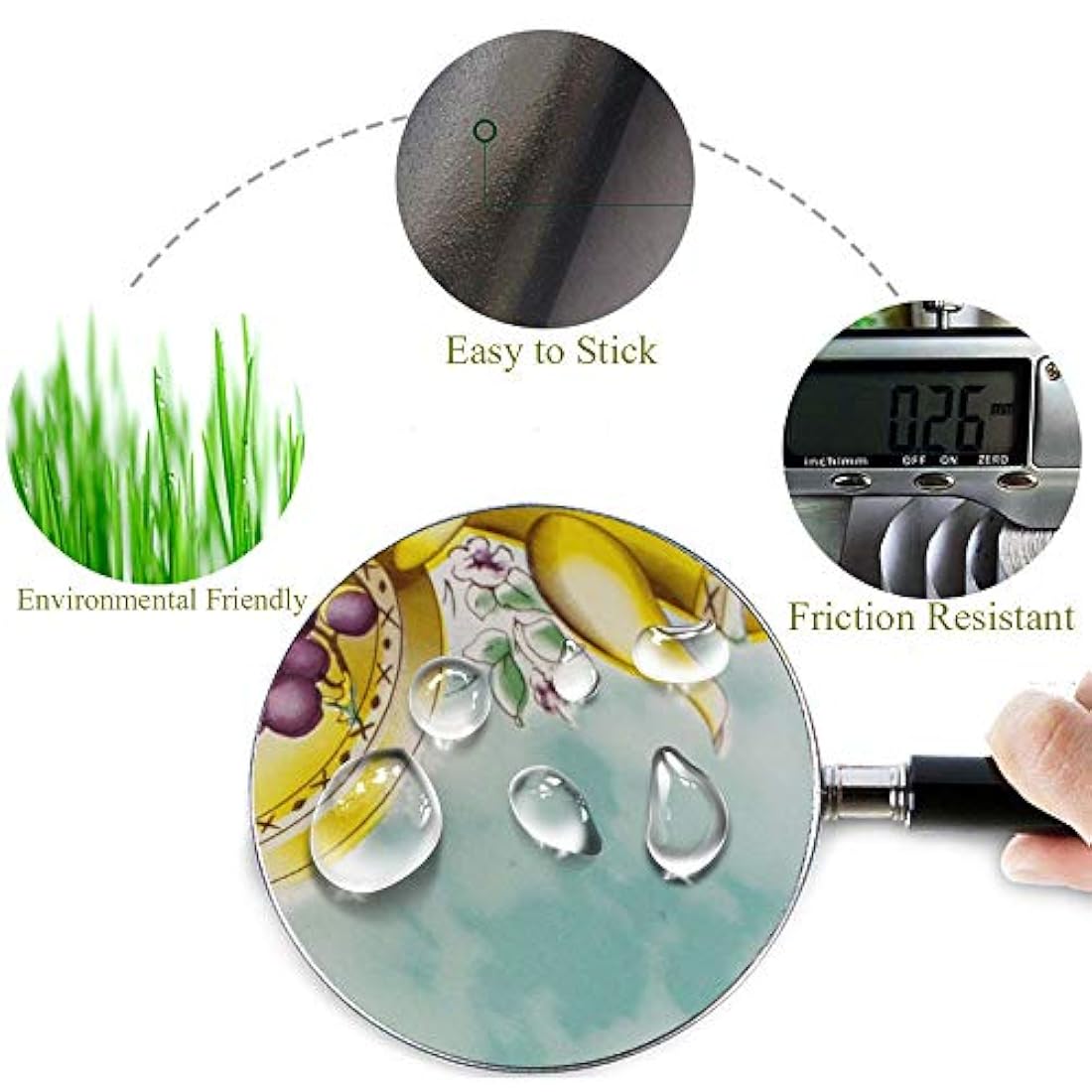 Papel auto-adhesivo pintado 3D para pared, hojas tropicales,