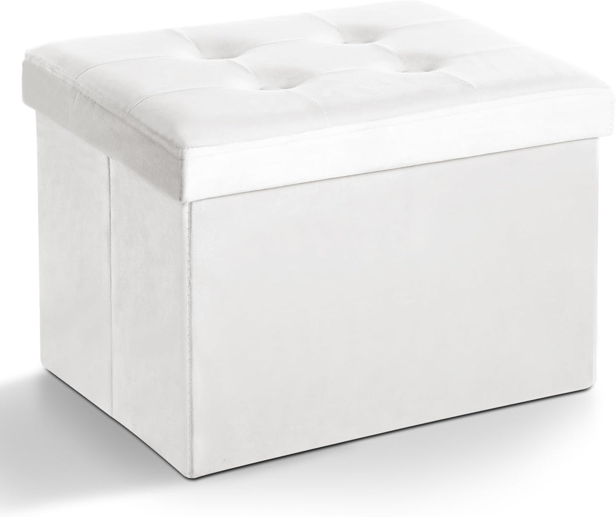 Ottomán plegable con almacenamiento y reposapiés moderno 17x13x11in