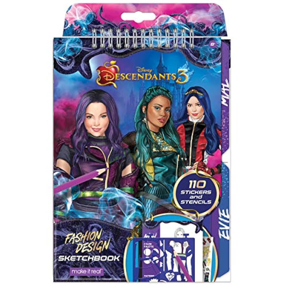 Libro de dibujo para colorear de Descendants 3 de Disney.