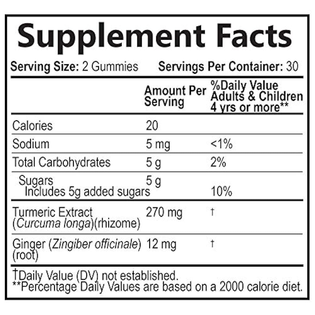 Natures Nutrition - Gomitas de cúrcuma con jengibre