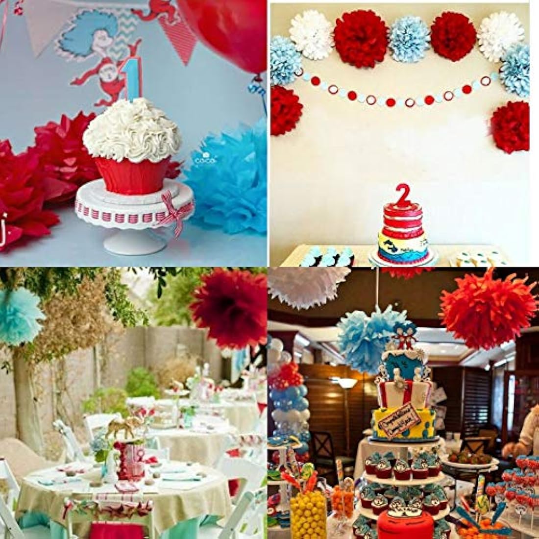 Decoración para novia, color turquesa, blanco y rojo