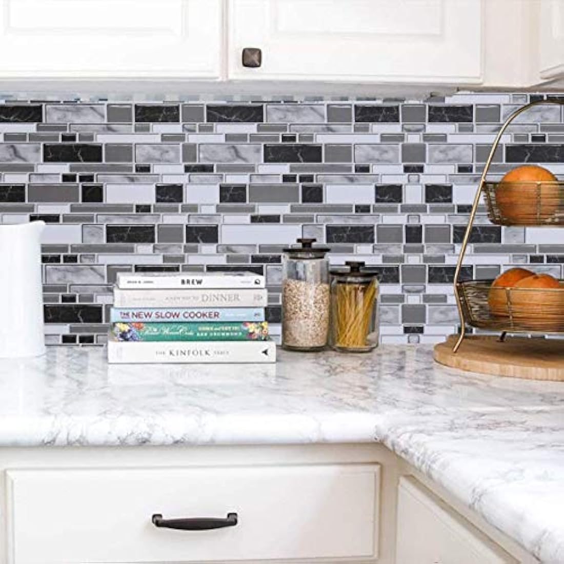 Vinilos Decorativos blanco y negro para cocina o baño