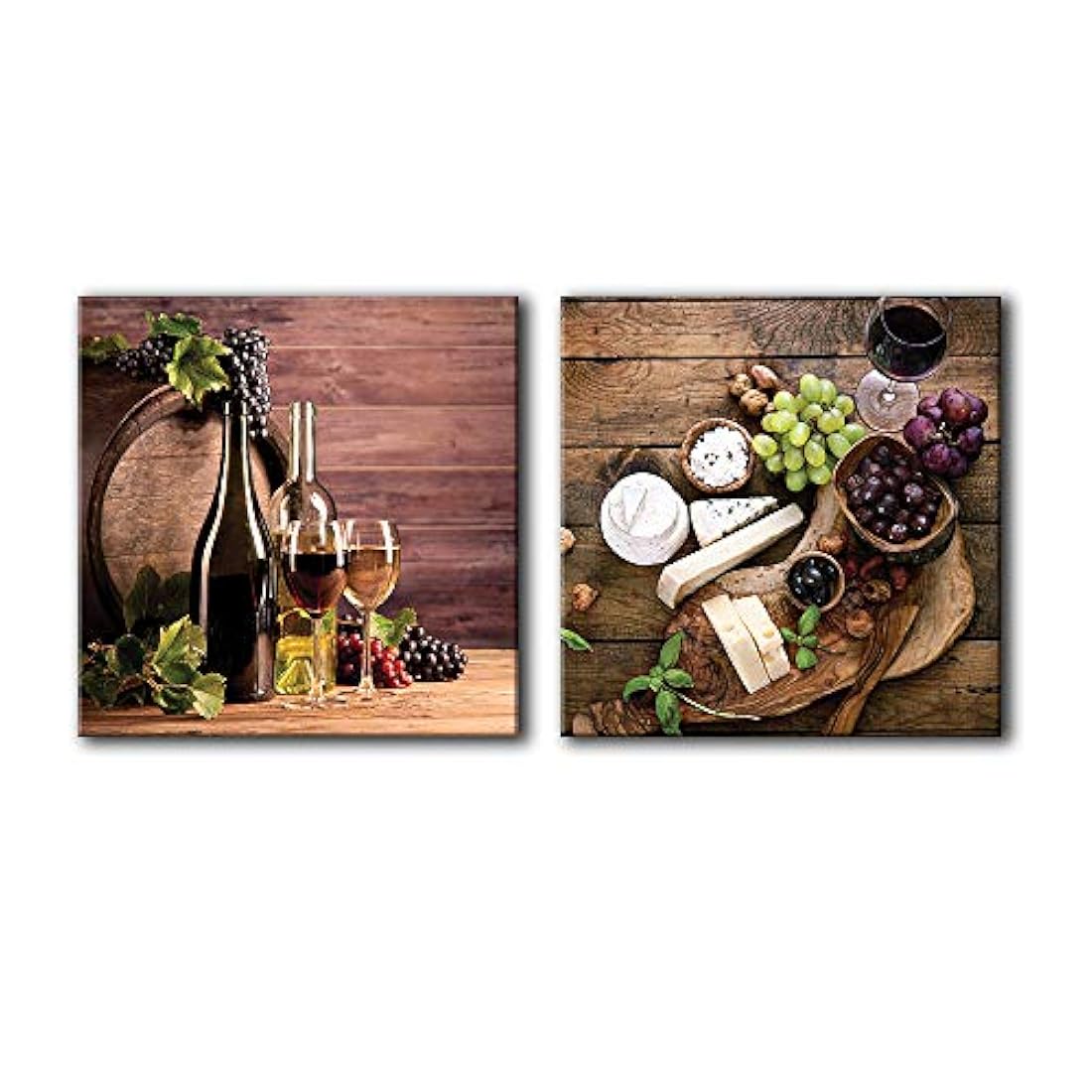 NWT Lienzo decorativo para pared, diseño de vino y frutas