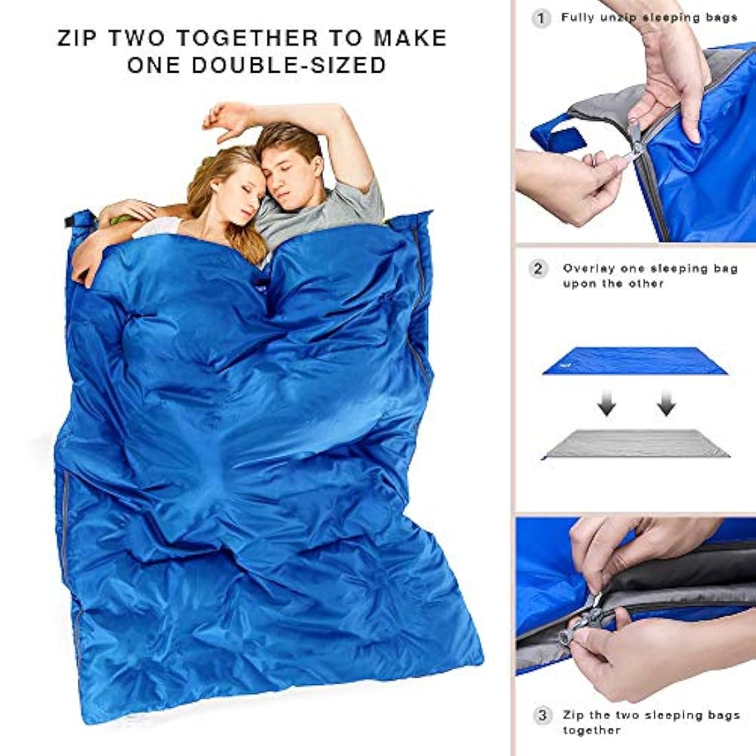 Saco de dormir ultraligero con sobre, al aire libre, mochila