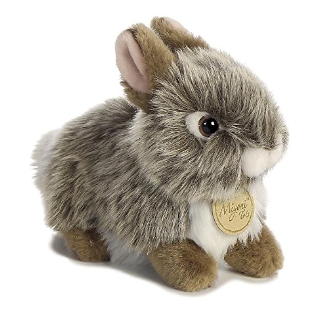 Aurora - Conejo de peluche para bebé , gris