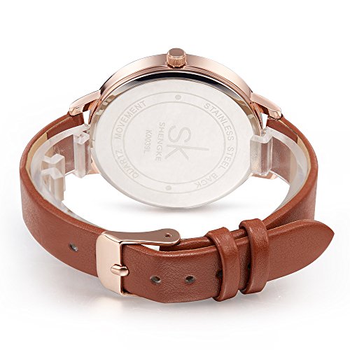 Reloj de pulsera para mujer Relogio Feminino / color Marrón