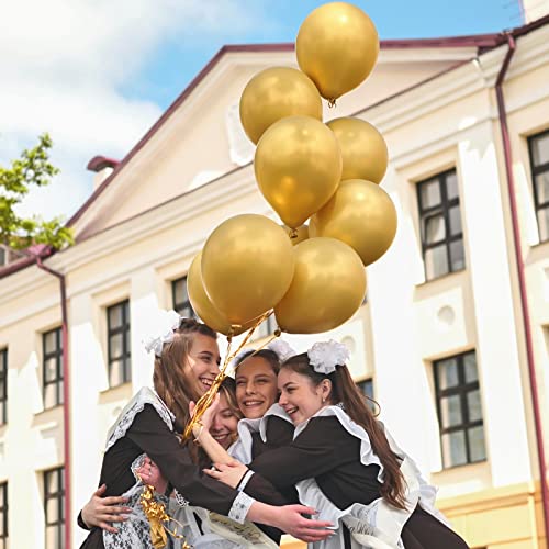 RUBFAC 129 globos de látex metálicos dorados de diferentes