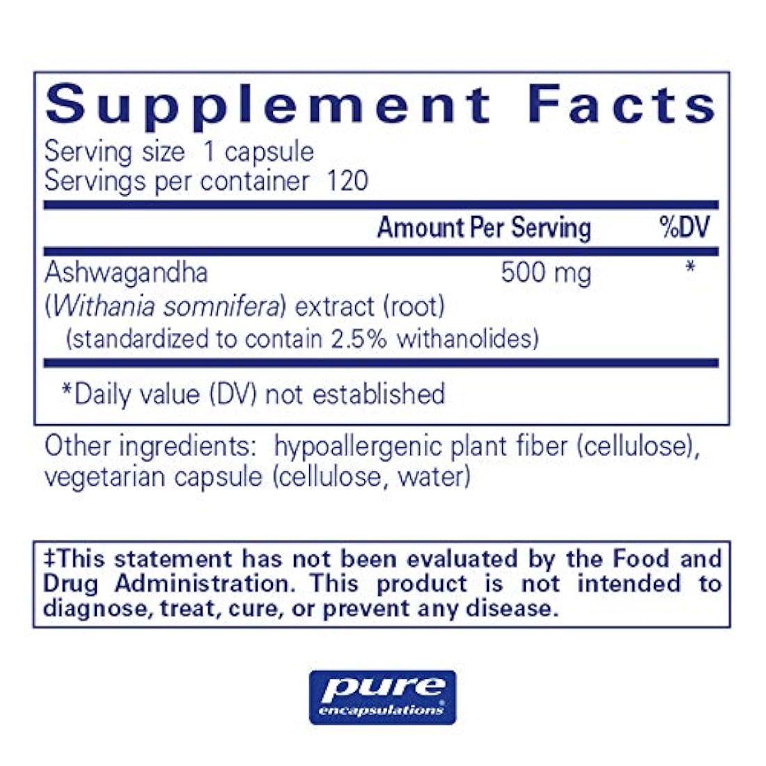 Encapsulaciones puras - Ashwagandha, 1