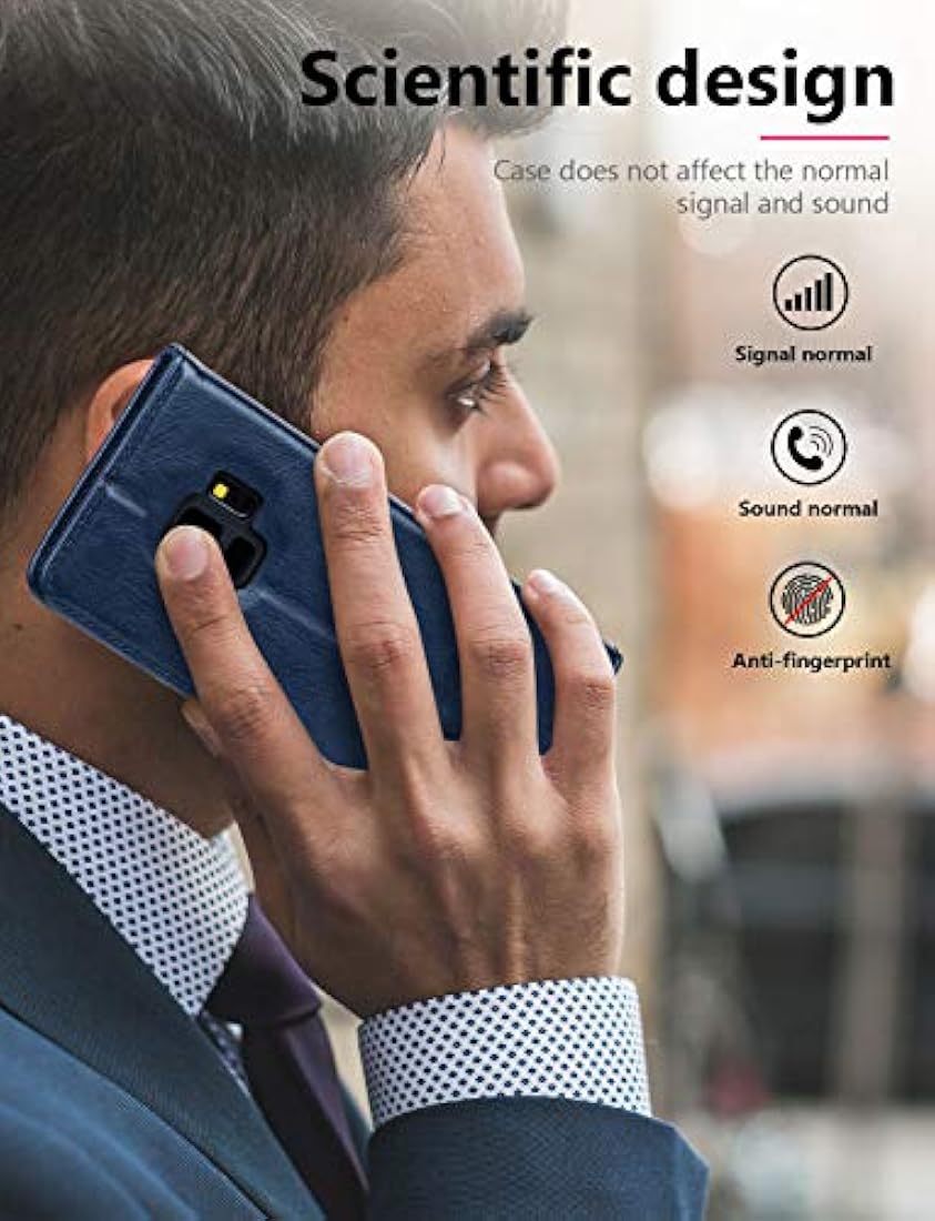 Funda tipo libro para Samsung Galaxy S9 (piel)