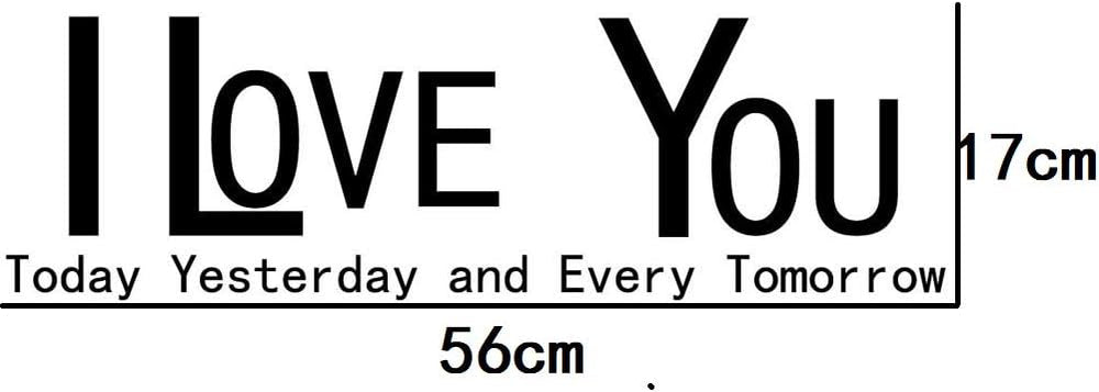 Vinilo Decorativo BIBITIME Te Amo Hoy, Ayer y Siempre 6.7x22